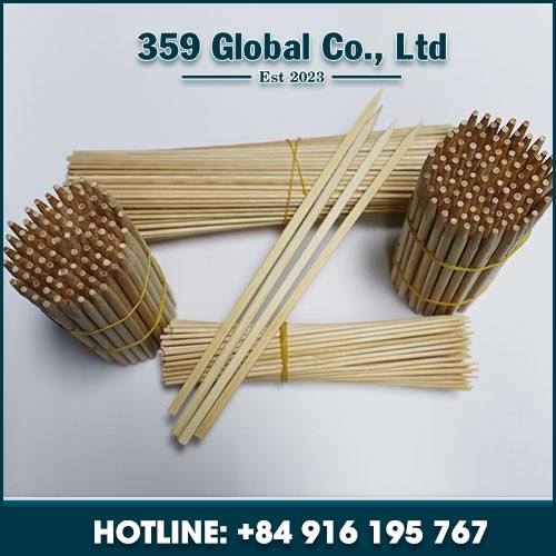 Bamboo flag skewer for BBQ grill